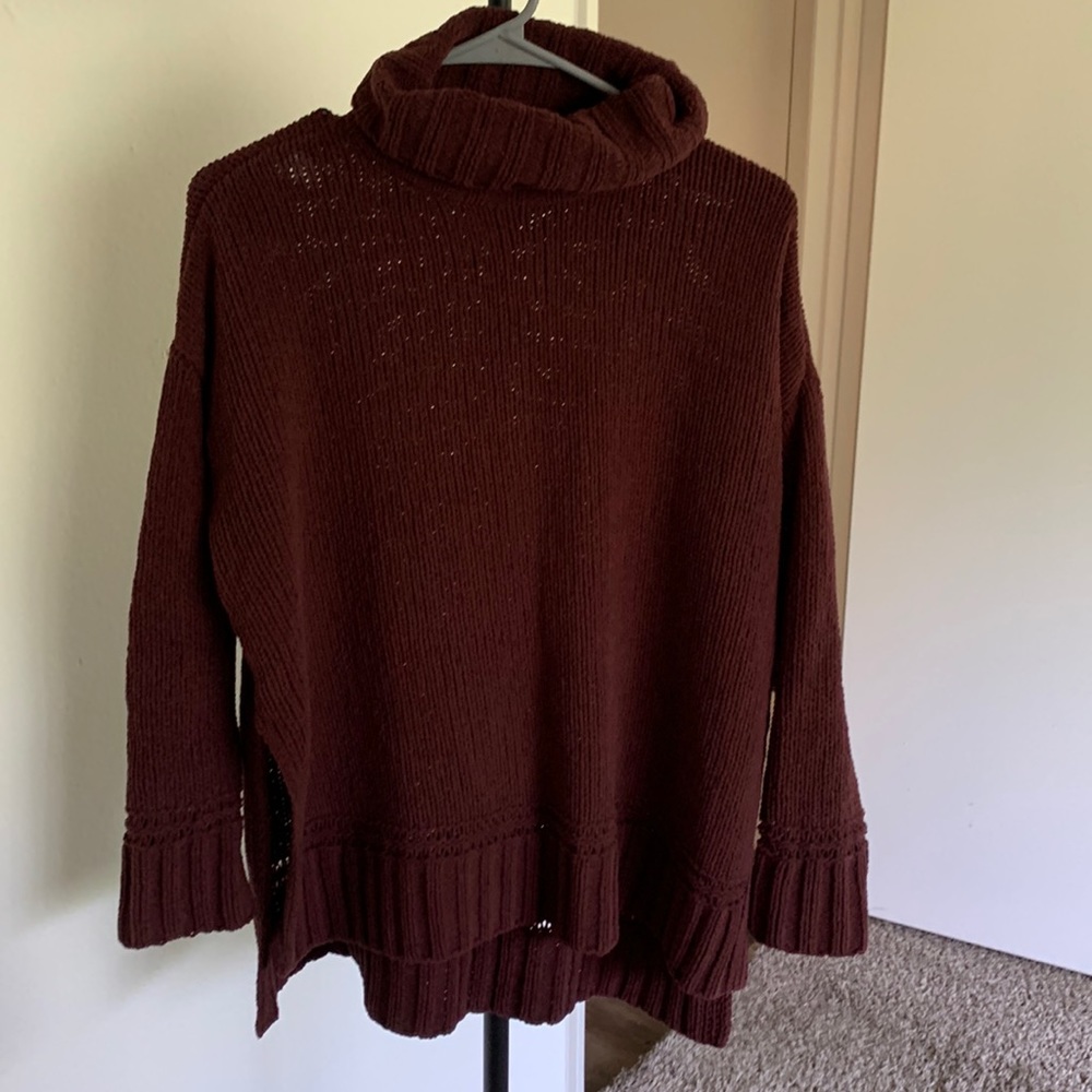 Purple Turtleneck Sweater